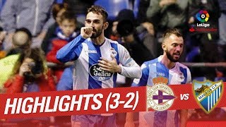 Resumen de RC Deportivo vs Málaga CF 32 [upl. by Aramahs]