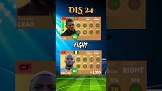 DLS 24  R LEAO vs V OSIMHEN  comparison CARD dls2024 dls shortsgaming viral redcardgaming [upl. by Nevear]