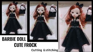 Barbie doll frock cutting and stitching [upl. by Oivatco]