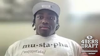 49ers Introduce FourthRound Pick S Malik Mustapha [upl. by Nnahteb]