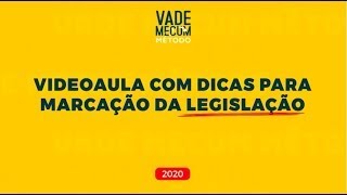 Vade Mecum Método Tradicional 2020 Videoaula com dicas para marcação da legislação [upl. by Arriek]