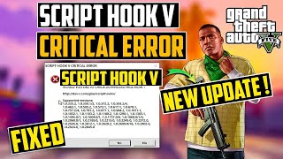 How to Fix Script hook V Critical Error  Script hook V New Update v3323  battleye fix [upl. by Lam768]