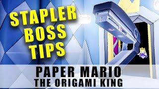 Paper Mario The Origami King Stapler Boss tips  How to beat the Stapler boss [upl. by Atreb]