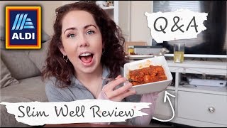 ANSWERING VIEWERS QUESTIONS ABOUT MY WEIGHT amp Eating Aldi Slim Well Range Test amp Review [upl. by Burk]