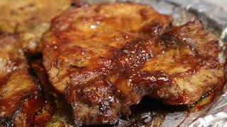 Easy JUICY Baked Pork Chops BBQ Pork Chops Recipe Quarantine Recipe [upl. by Odradlig589]