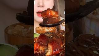 ASMR หมูสามชั้นตุ๋นซอสจีนหม่าหล่าStewed beef and rice marinated in sauce🍖🍚 [upl. by Kam]