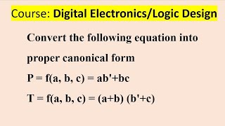 Convert the following equation into proper canonical form [upl. by Llerdnod962]