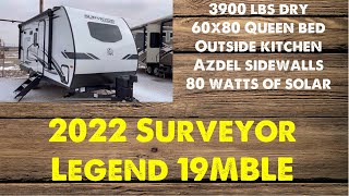 2022 Forest River Surveyor Legend 19MBLE Rear Bathroom Travel Trailer [upl. by Nets]