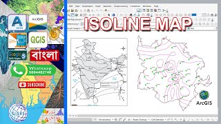 ISOLINE MAP IN ARCGIS SPLINE IN ARCGIS  SPLINE INTERPOLATION [upl. by Ellinet129]