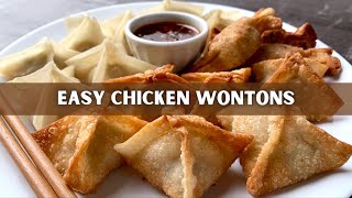 Easy Chicken Wonton Recipe  Ramadan Special Chicken Dumplings  Chinese Party Menu [upl. by Nevs]