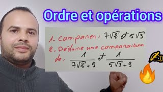 Exercice corrigé sur lordre et opérations  mathématique 3APIC [upl. by Phillis]