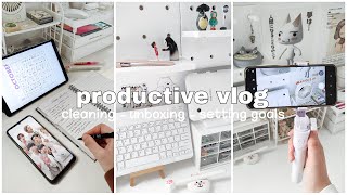 Productive Vlog🌷Setting new goals AliExpress unboxing clean with me decorating I Aesthetic vlog [upl. by Audrey]