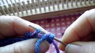 the back stitch bind off for knitting looms and boards [upl. by Kotta]