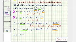 Ex Determine Which Function is a Solution to a Second Order Differential Equation [upl. by Moriah]