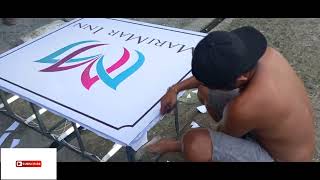 Signage Maker  How to Make Panaflex and Acrylic Build UP [upl. by Judd]