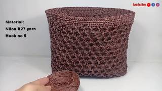 Crochet Diamond Stitch Bag  Didi Crochet Bag Substitle Available [upl. by Attelrak876]