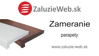 Zameranie parapety  zaluziewebsk [upl. by Tcideneb]