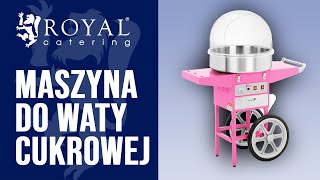 Maszyna do waty cukrowej  52 cm  wózek  pokrywa RCZC1200E  Prezentacja produktu [upl. by Christina44]