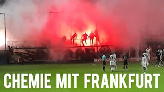 Chemie Leipzig  Eintracht Frankfurt  Geisteskranke Stimmung Pyro Show BSGE Danke für Euer Abo❤️ [upl. by Akemej]