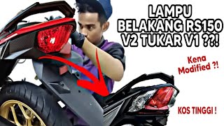 RS150R V2 CONVERT LAMPU BELAKANG RSV1 [upl. by Ahsitruc542]