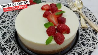 Tarta de queso Philadelphia en Monsieur Cuisine y Thermomix [upl. by Helmut425]