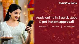 IndusInd Bank Credit Cards Apply online amp get instant approval [upl. by Curr]