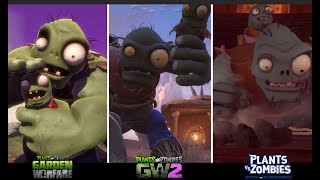 ALL BOSSES COMPARISON Plants vs Zombies Garden WarfareGarden Warfare2Battle for Neighborville [upl. by Rayna850]