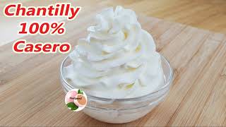 CHANTILLY \u00100 CASERO solo 2 INGREDIENTES 😱 Crema para BATIR [upl. by Micky]