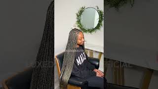 Small knotless braids hip length Ash blonde labraids smallknotlessbraids knotlessbraids [upl. by Jeralee]