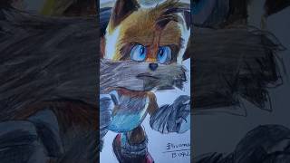 My drawing Tails from Sonic the Hedgehog Movie 2 sonicthehedgehog2 tails shorts [upl. by Teerprah]