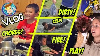 CHASES WEIRD DREAM  Winter Pool Roll  Chores and School Play Funnel Vis Fam Vlog [upl. by Anim]