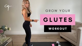 20 MIN GLUTE WORKOUT  Grow Your Glutes at Home with Band amp Dumbbell [upl. by Yoj3]