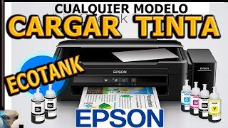 CARGAR TINTAS en impresoras Epson CUALQUIER MODELO ECOTANKprinter [upl. by Jem]