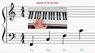 PIANO DÉBUTANT 6  NOTES REPÈRES  MAIN G piano tutorial leçons music français solfege [upl. by Shugart886]