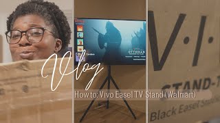 How to Vivo Easel TV Stand Walmart [upl. by Elagibba784]