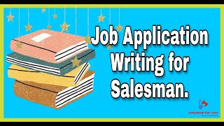 How to Write Salesman Job Application [upl. by Lashoh]