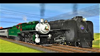 Viewer Request  Prerace Testing Southern Mikado 4501 vs NYC Niagara 6012  900tons Trainz [upl. by Natanoj]