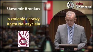 Sławomir Broniarz  o zmianie ustawy Karta Nauczyciela [upl. by Yrogiarc]