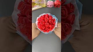 How to make Rose Flower Vase 🌹 diy satisfyingdiy craftideas clay [upl. by Lebar]