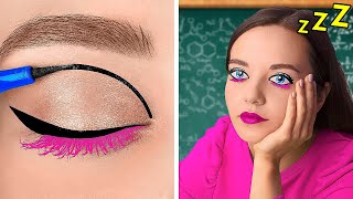 Transformación en un estudiante de arte 📚 Cómo hacer trampa en los exámenes😊 Tutoriales de belleza👄 [upl. by Celeste]