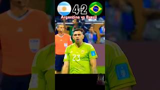 Argentina vs Brazil world cup final panalty kicks football worldcup neymar fifa cr7 messi [upl. by Adnwahsal]