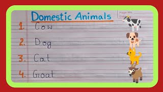 10 Domestic Animals Name in English  Domestic Animals Name  Domestic Animals [upl. by Oiratnom]