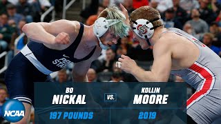 Bo Nickal vs Kollin Moore FULL 2019 NCAA championship match at 197 pounds [upl. by Dedie986]