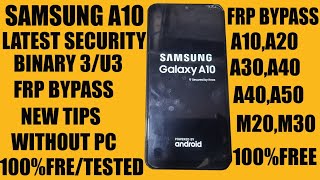 SAMSUNG A105F U3 FRP BYPASS WITHOUT PC 100 TESTED [upl. by Doersten184]