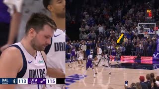 Luka Doncic leaves his man wide open and gives up gamewinner vs Jazz 😅 [upl. by Aniz263]