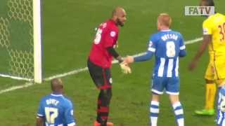 Wigan Athletic vs Crystal Palace 21 FA Cup Fourth Round 201314 highlights [upl. by Alvina]