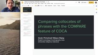 Corpus of Contemporary American English COCA  the Compare feature II [upl. by Soelch674]