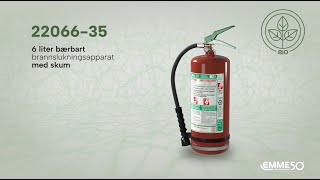 6 liter bærbart brannslukningsapparat med skum for litiumionbatterier  Kode 2206635 [upl. by Enylrac]