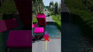 Dump trucks vs water pit 14  BeamNG drive beamngdrive carsvsmassivepotholespart2 automobile [upl. by Ahcorb]