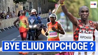 ELIUD KIPCHOGE Legendary marathoner drops out of Olympics race and hints at RETIREMENT  Athletics [upl. by Ahtibbat]